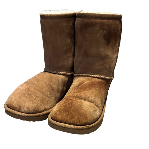 UGG Women's Soft Brown Suede Sherpa Lined Classic Ugg Winter Boot-Size 5 - Picture 5 of 13